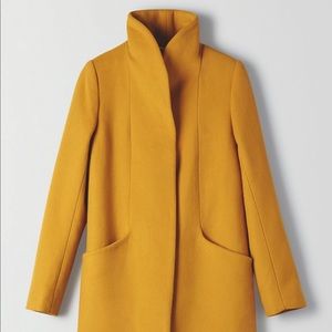 Wilfred Cocoon Wool Coat in Yellow